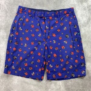 RLX Ralph Lauren‎ Shorts Mens 36 Ladybug Print Stretch Casual Golf Preppy 10"